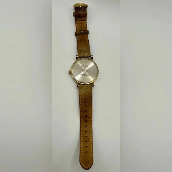 Timex Brown & Gold Toned Classy Water Resistant Wristwatch w/ Adjustable Band - Picture 5 of 7